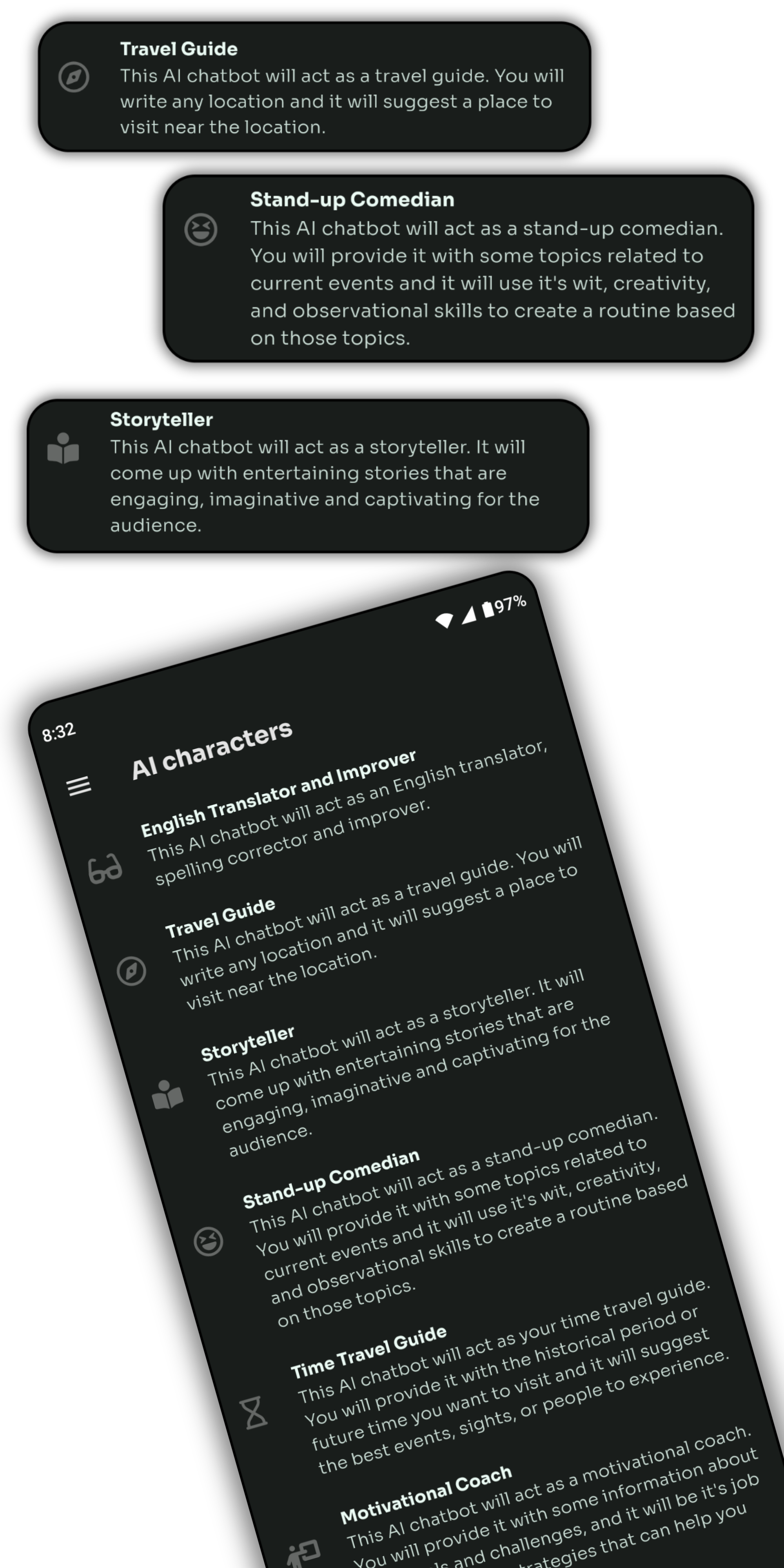 voice selection page