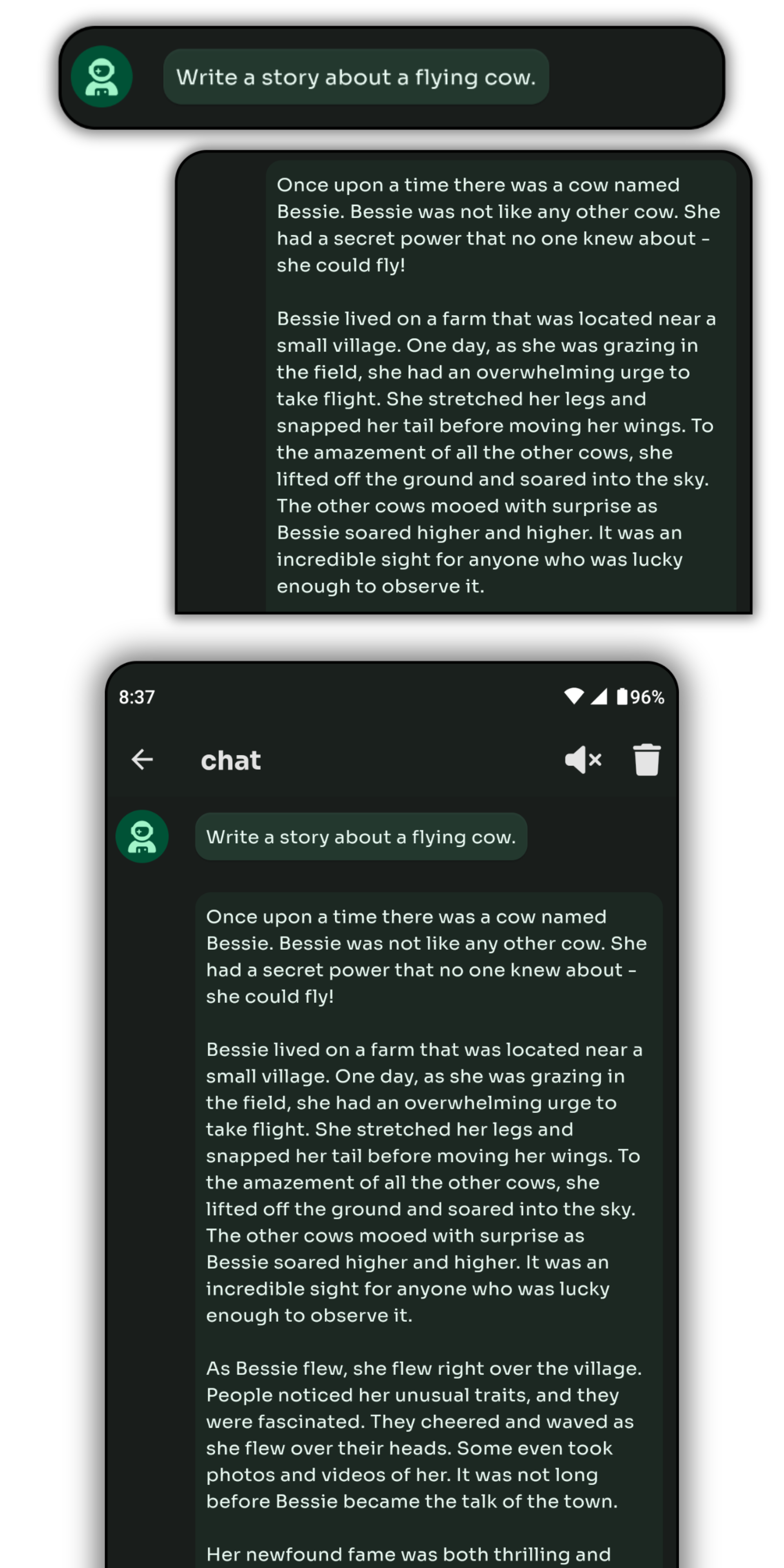 voice selection page
